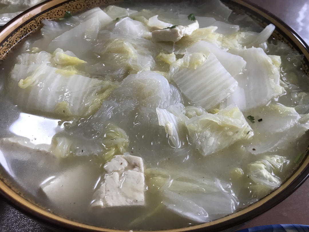 娃娃菜豆腐汤