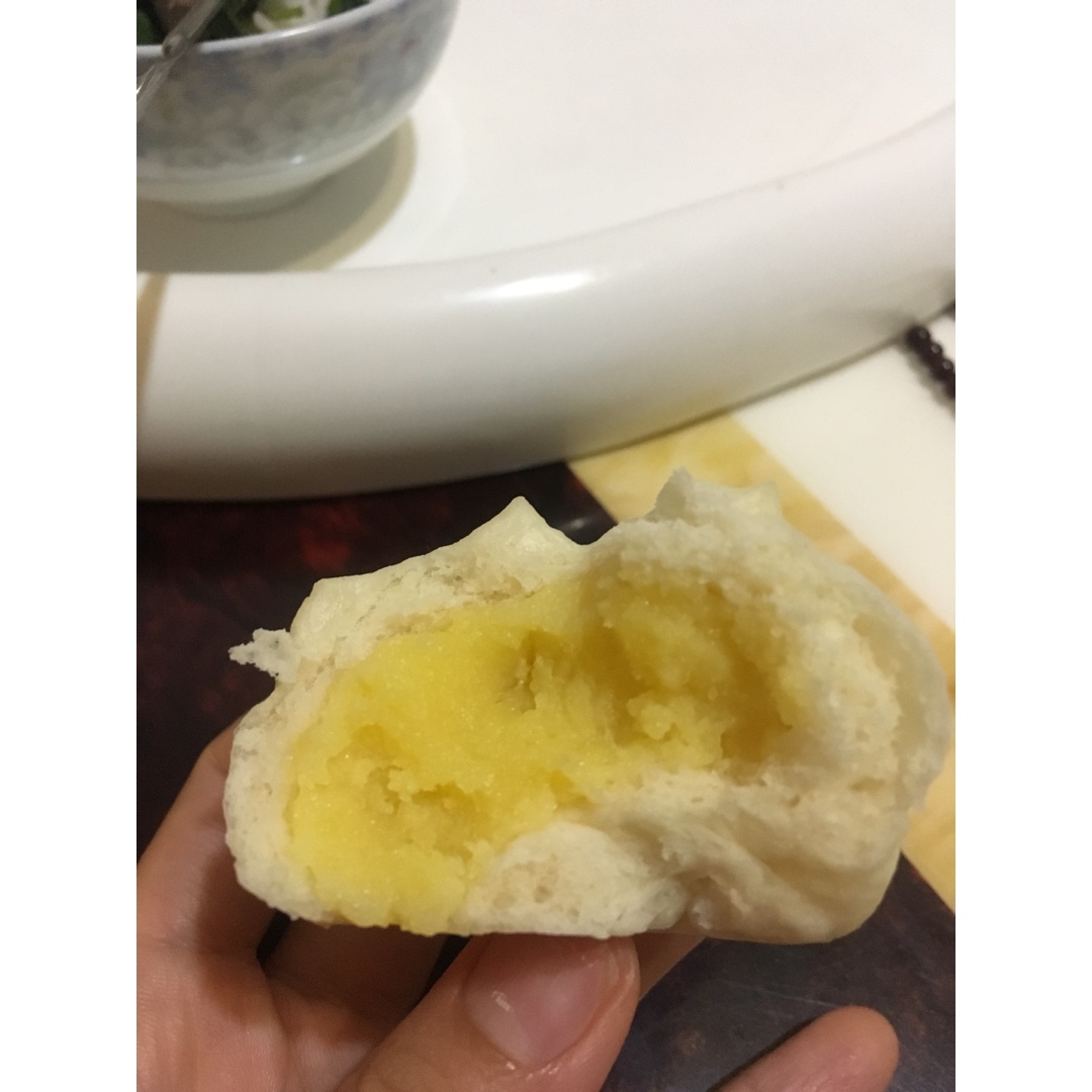 自制无油奶黄包