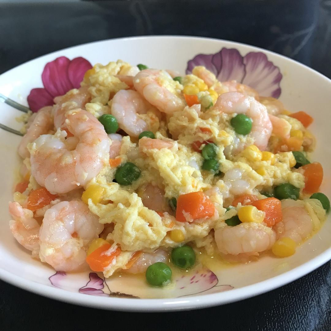 三色炒虾仁