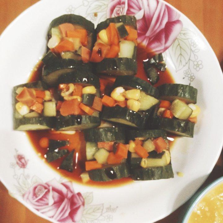 最美年夜饭-🎋翠竹报春节节高🥒（黄瓜玉米火腿鸡丁沙拉）