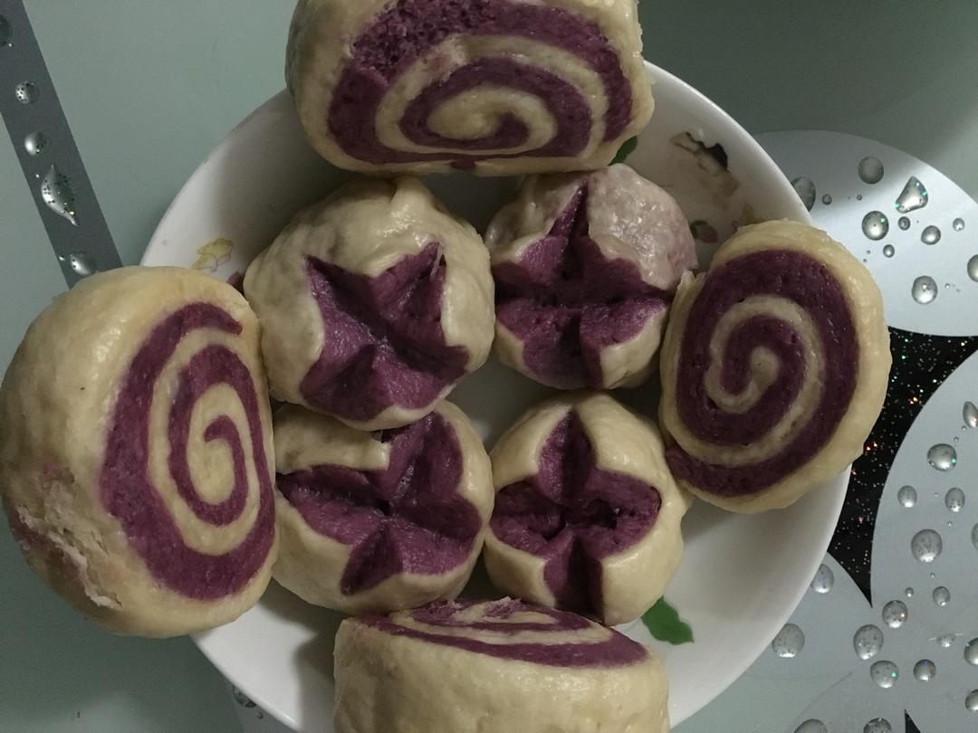 紫薯开花馒头