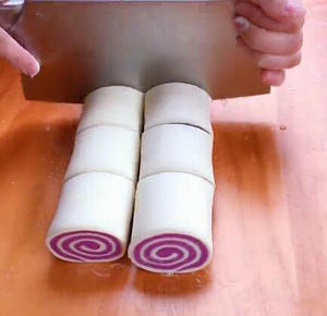 紫薯馒头卷（紫薯双色馒头）的做法 步骤8