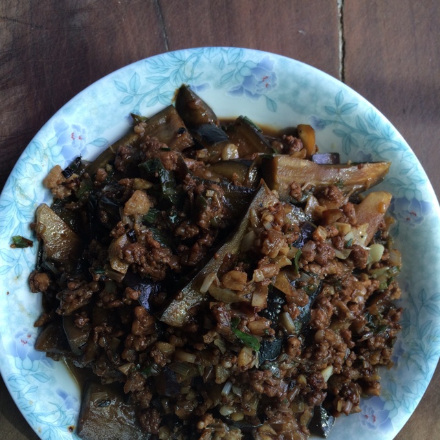 红烧肉末茄子