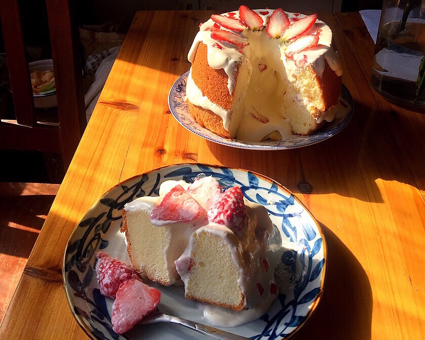 草莓奶油戚风蛋糕（最简单快手裸蛋糕生日蛋糕）的做法 步骤19