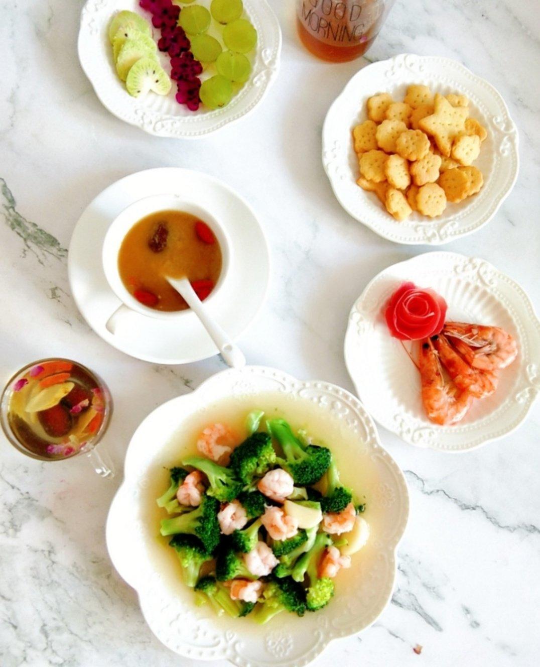 鲍汁时蔬捞虾仁