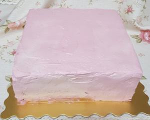 红玫瑰草莓奶油奶酪方蛋糕（八寸）的做法 步骤24