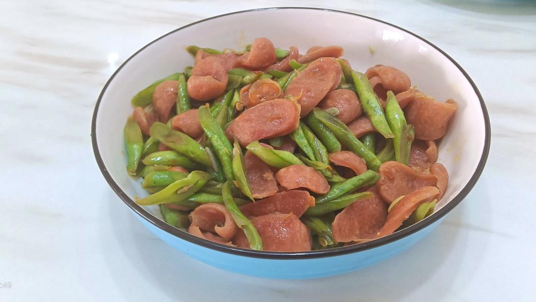 超级下饭的腊肠炒豆角