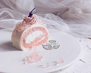 蛋糕卷|520独家网红蛋糕|ins风干玫瑰粉钻莫兰迪樱花卷|神仙祸水的做法 步骤22