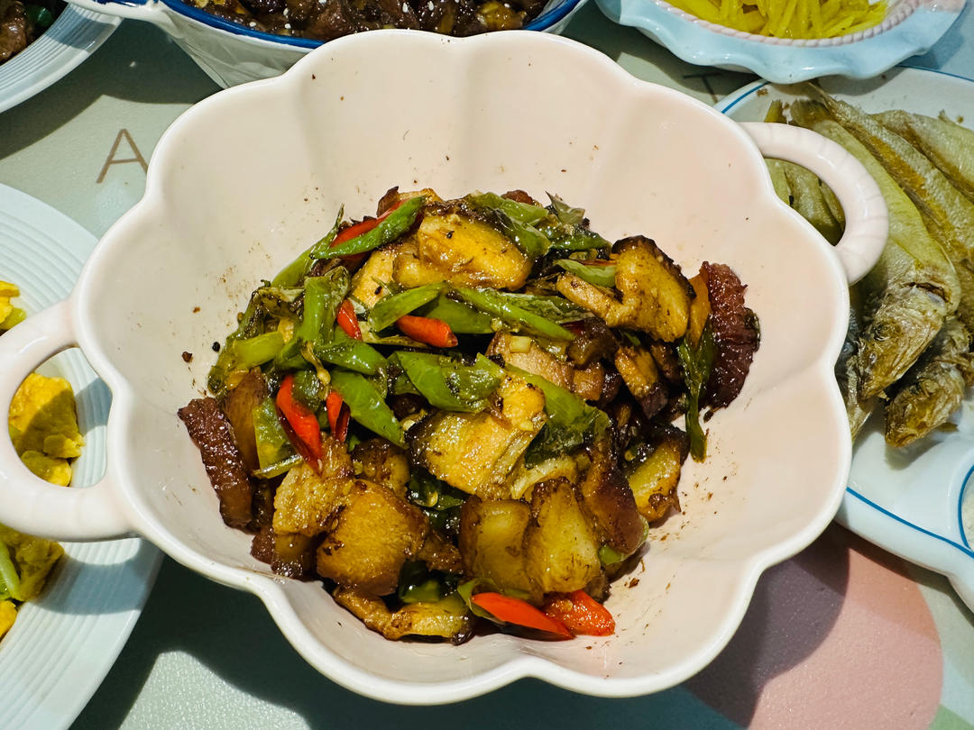 青椒扣肉~青椒回锅肉