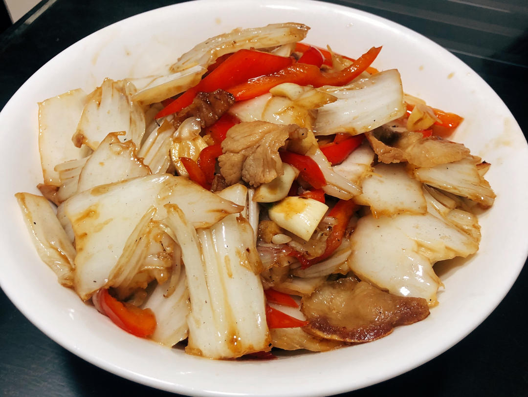 白菜梗炒肉