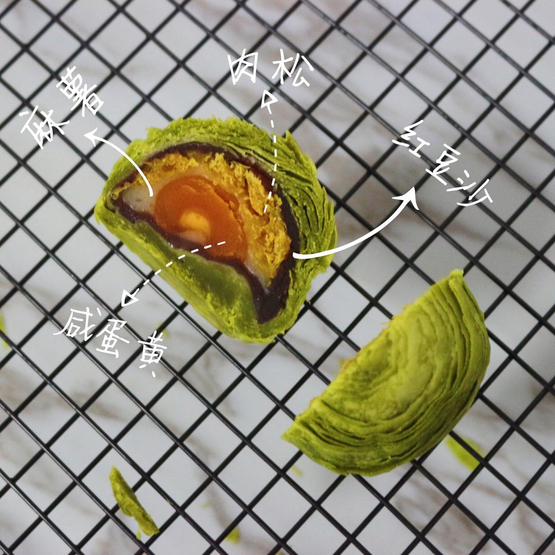 蛋黄酥~紫薯、抹茶、原味~花好月圆，中秋快乐~内附一次做六色蛋黄酥方法~