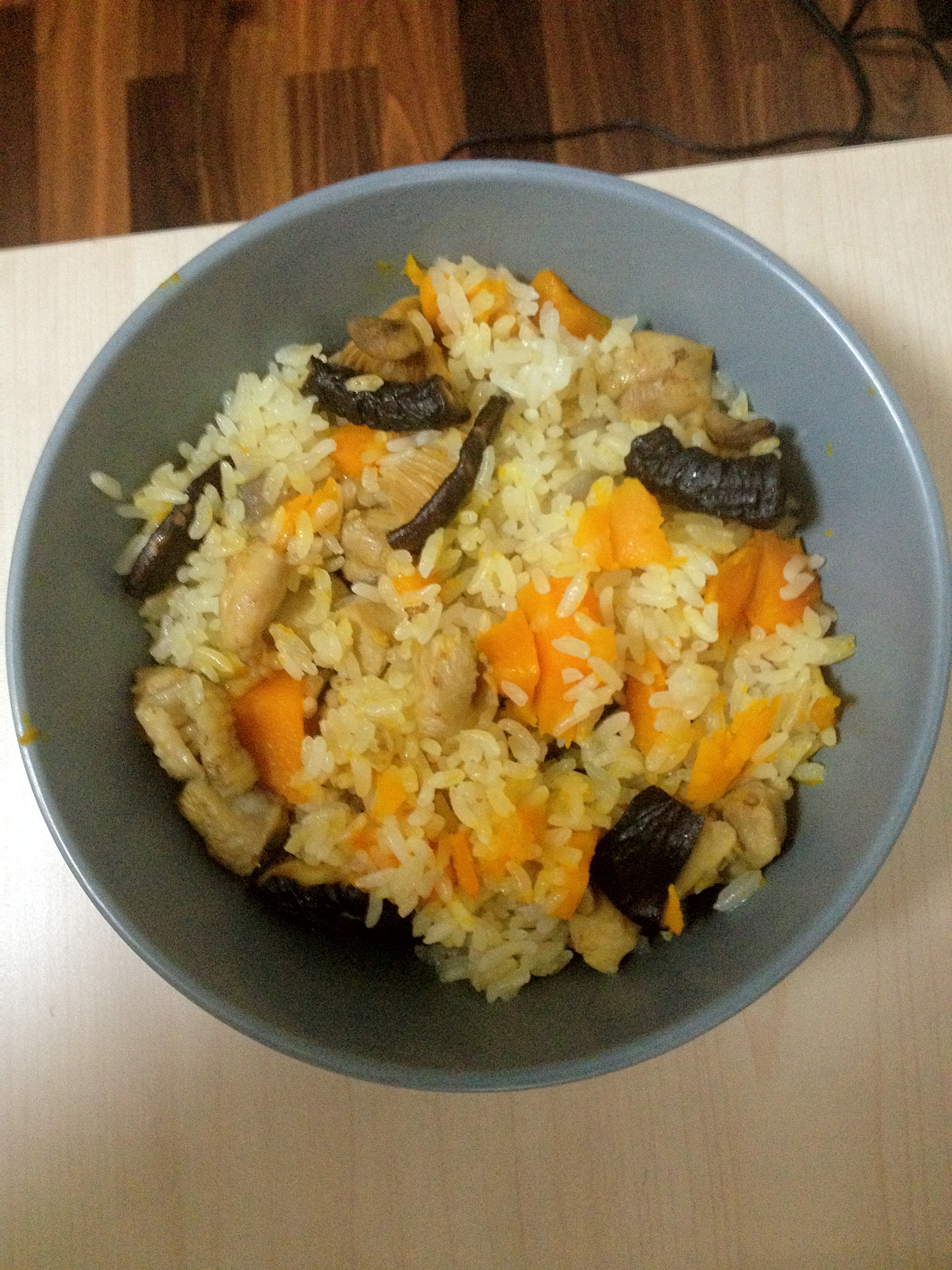 南瓜鸡肉饭
