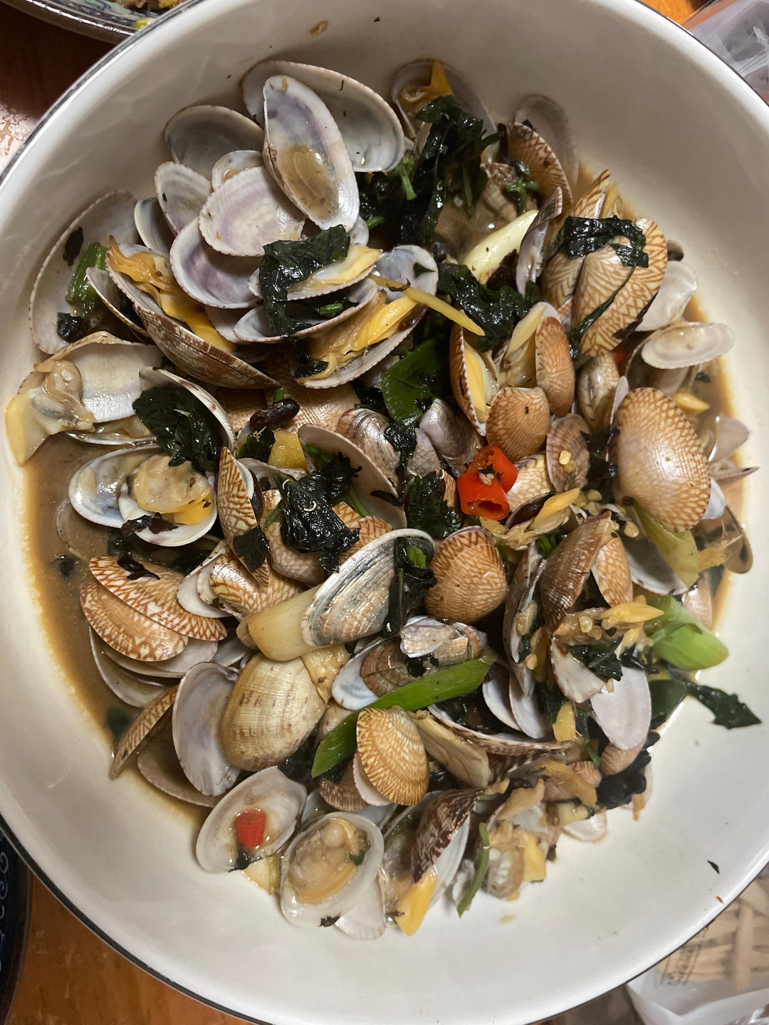 紫苏炒花甲(无需吐沙)