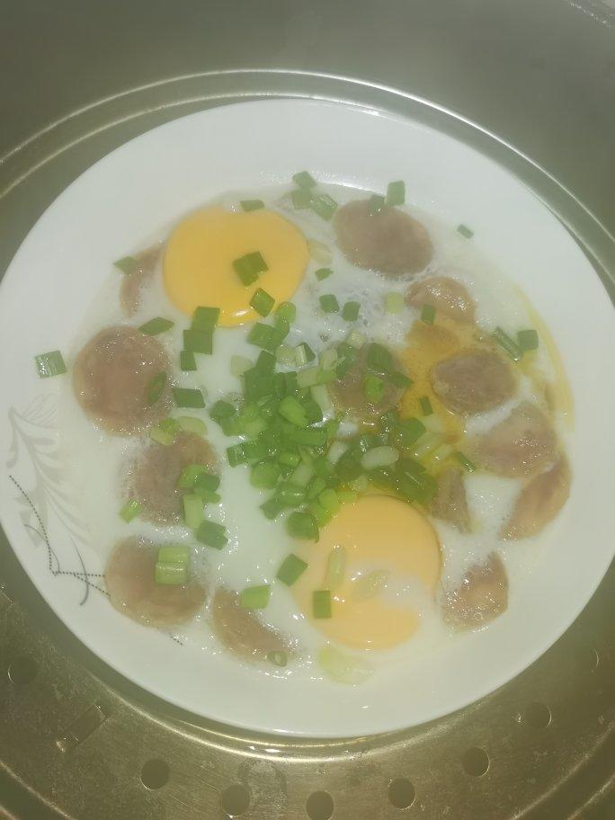 腊肠蒸鸡蛋