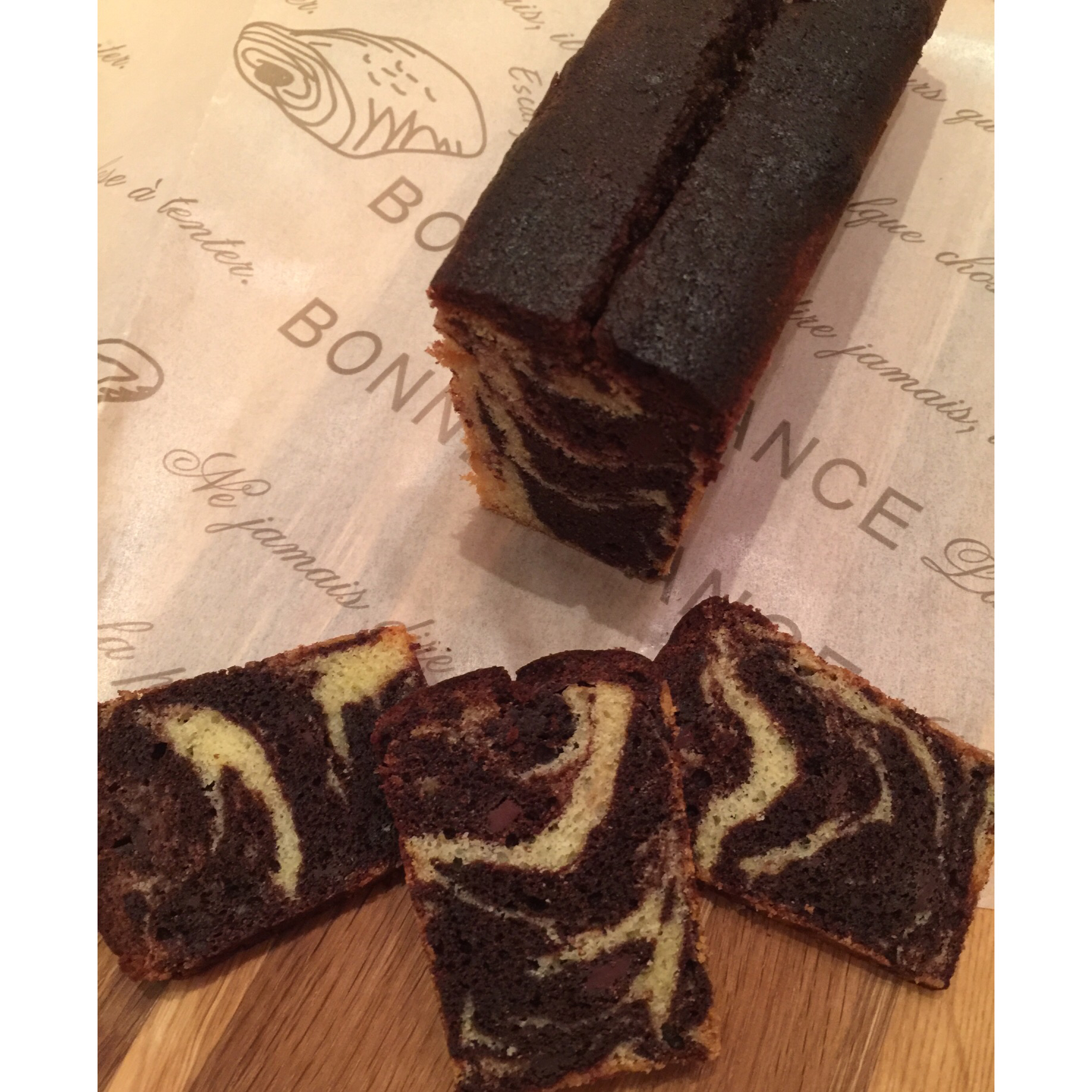 香草黑巧大理石磅蛋糕 vanilla & dark chocolate pound cake