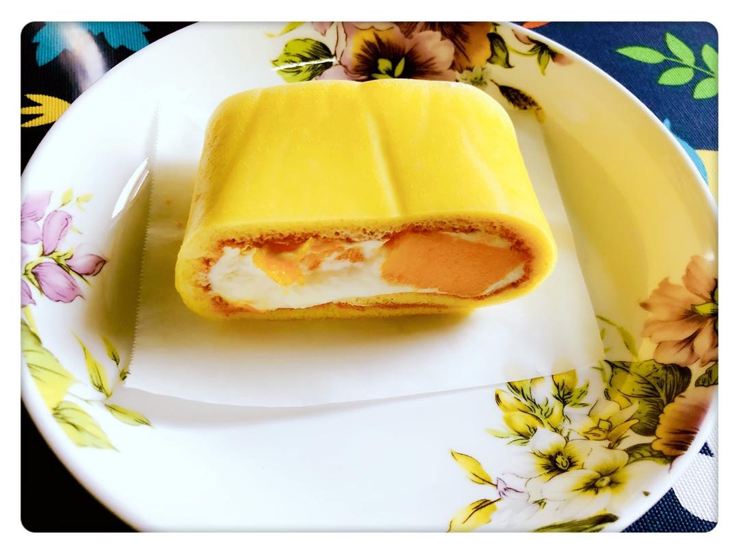 芒果蛋糕卷（详细的小四卷制作视频）