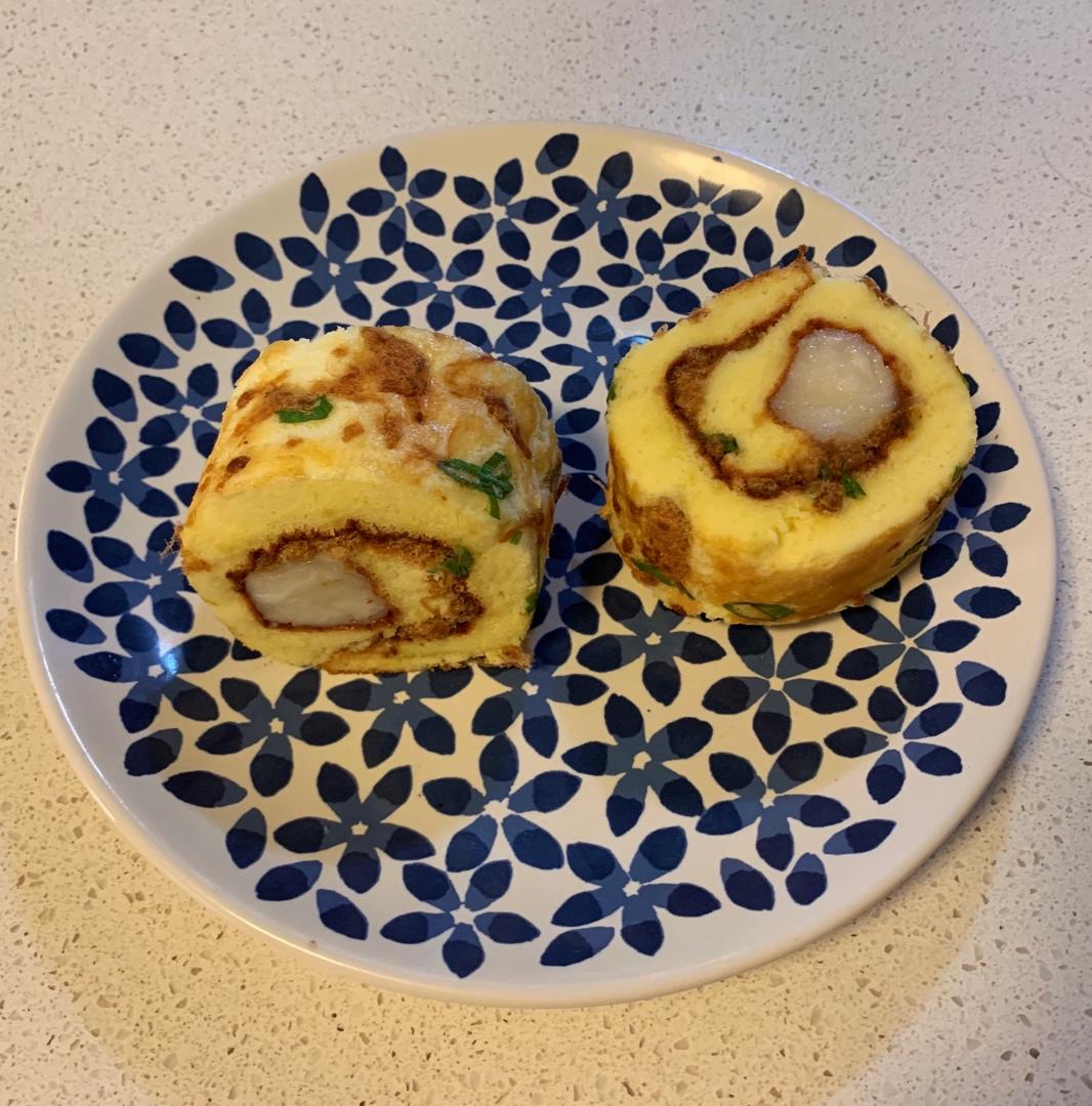 香葱肉松蛋糕卷（这是一个步骤超级详细的视频菜谱）