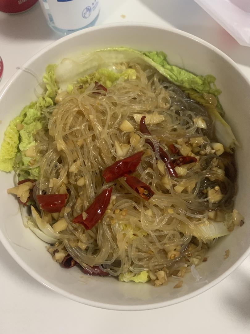 家常菜|蒜蓉蒸金针菇粉丝娃娃菜拼盘