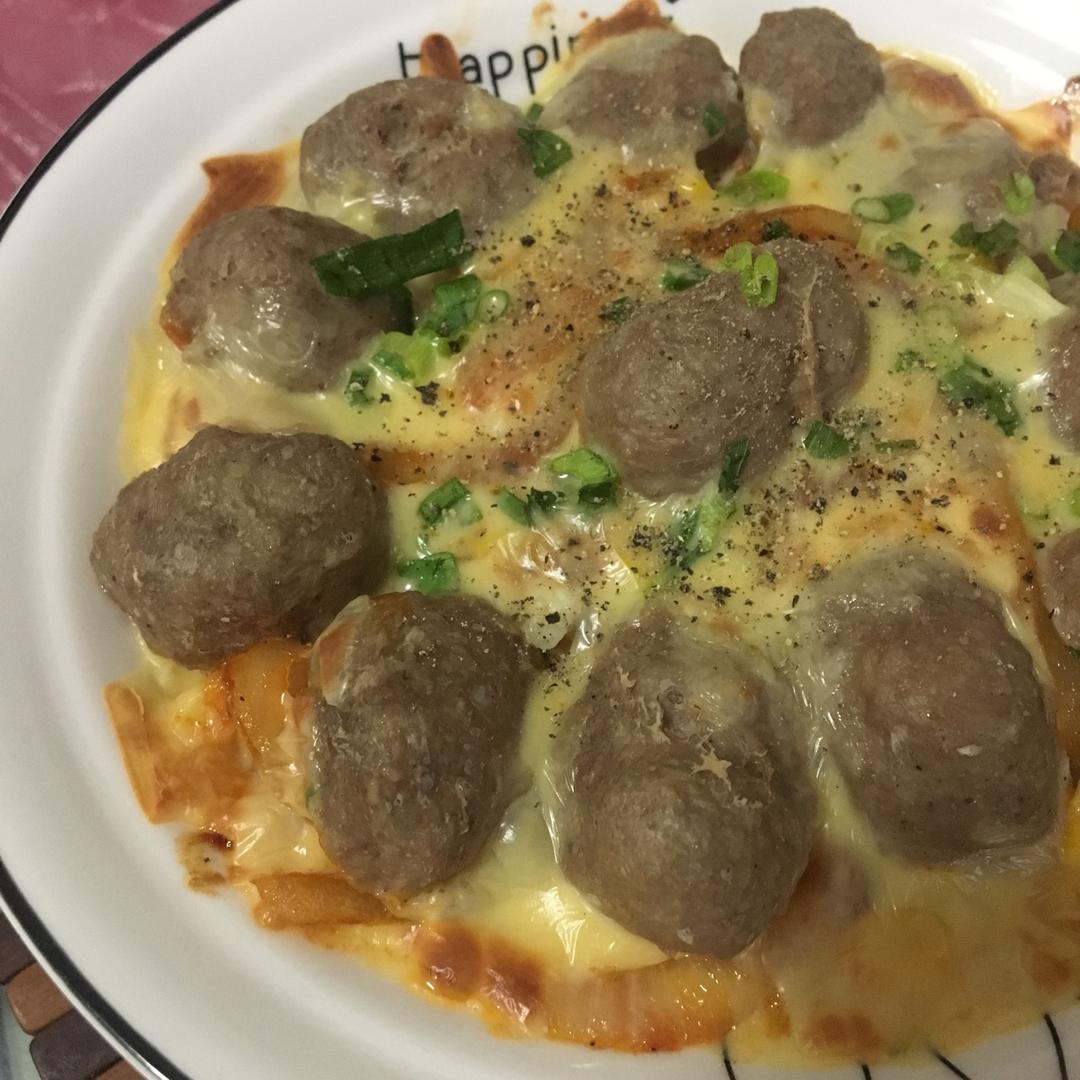 芝士肉丸焗饭