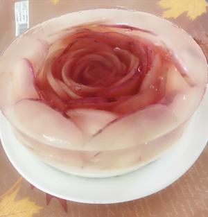 美出天际的水果玫瑰花果冻蛋糕的做法 步骤24