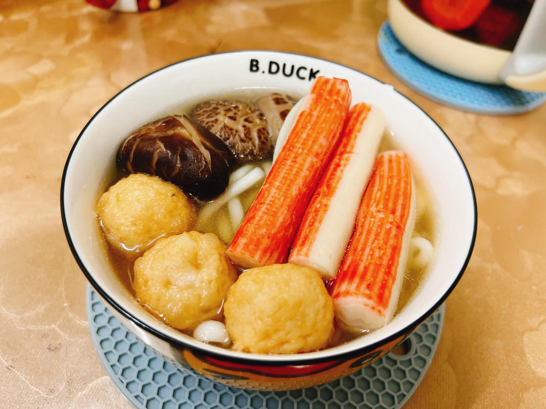 0油低卡！鲜香美味 ｜ 🍜味增虾滑乌冬面