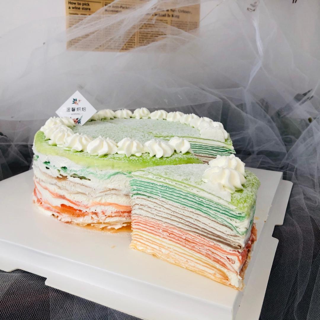 彩虹千层蛋糕 彩虹可丽饼(Mille Crepe Cake)