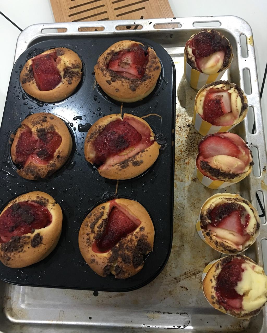 一整颗草莓の马芬