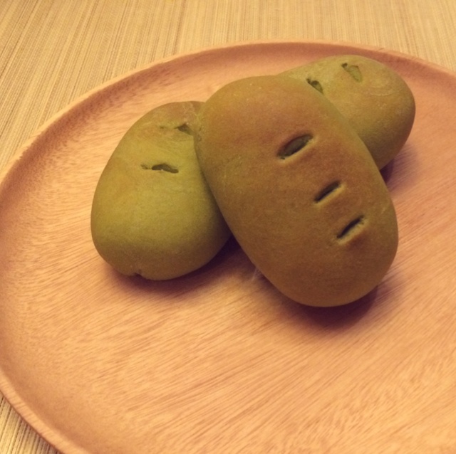 抹茶豆沙小面包（无油脂）