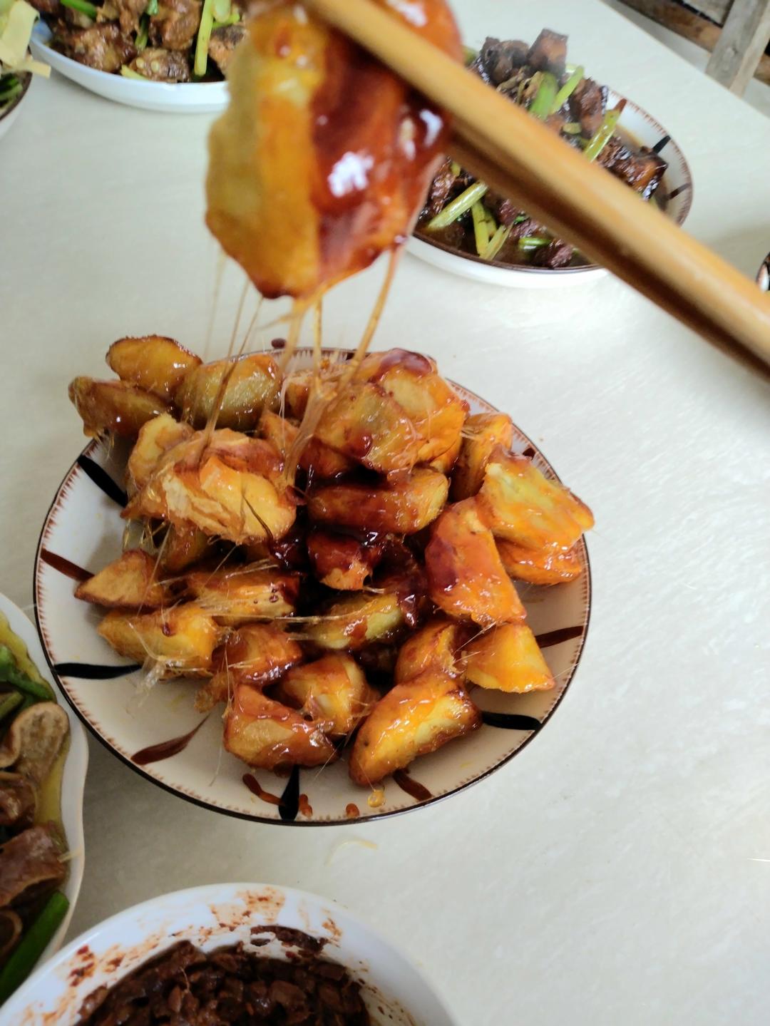 年夜饭封神菜，拔丝地瓜，太好吃了