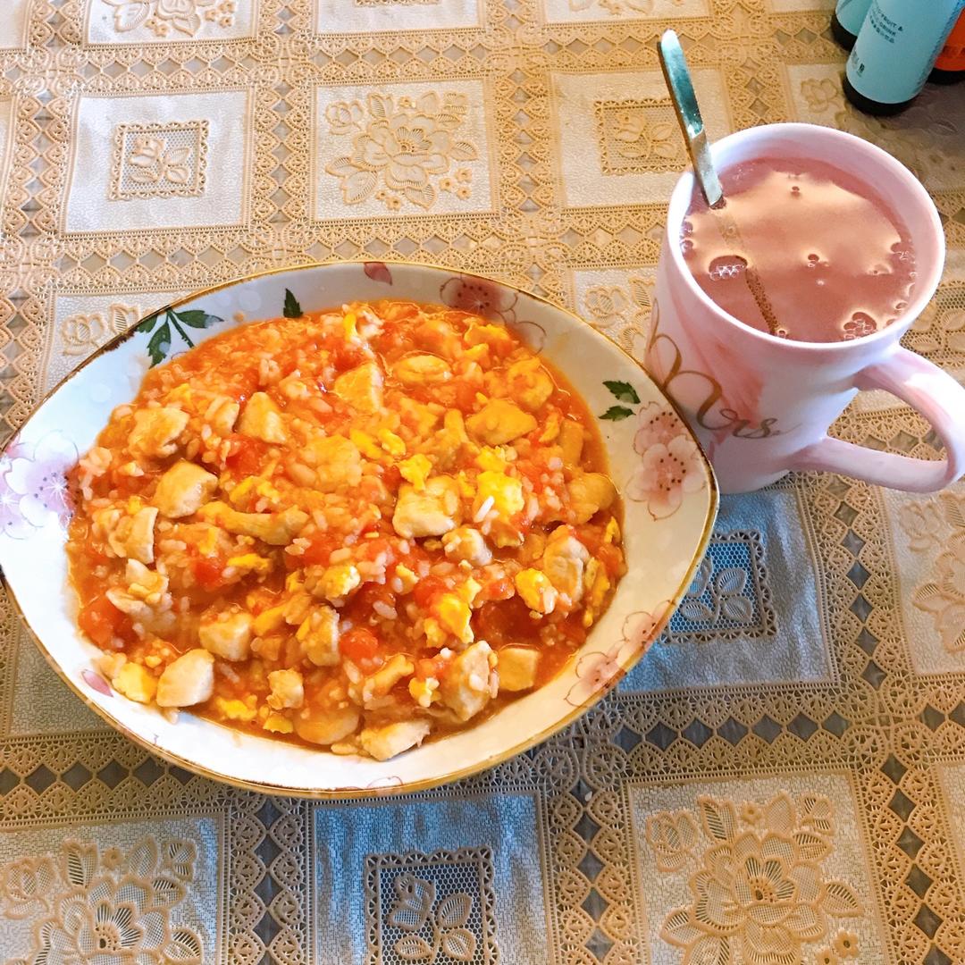 【番茄虾仁炒饭】