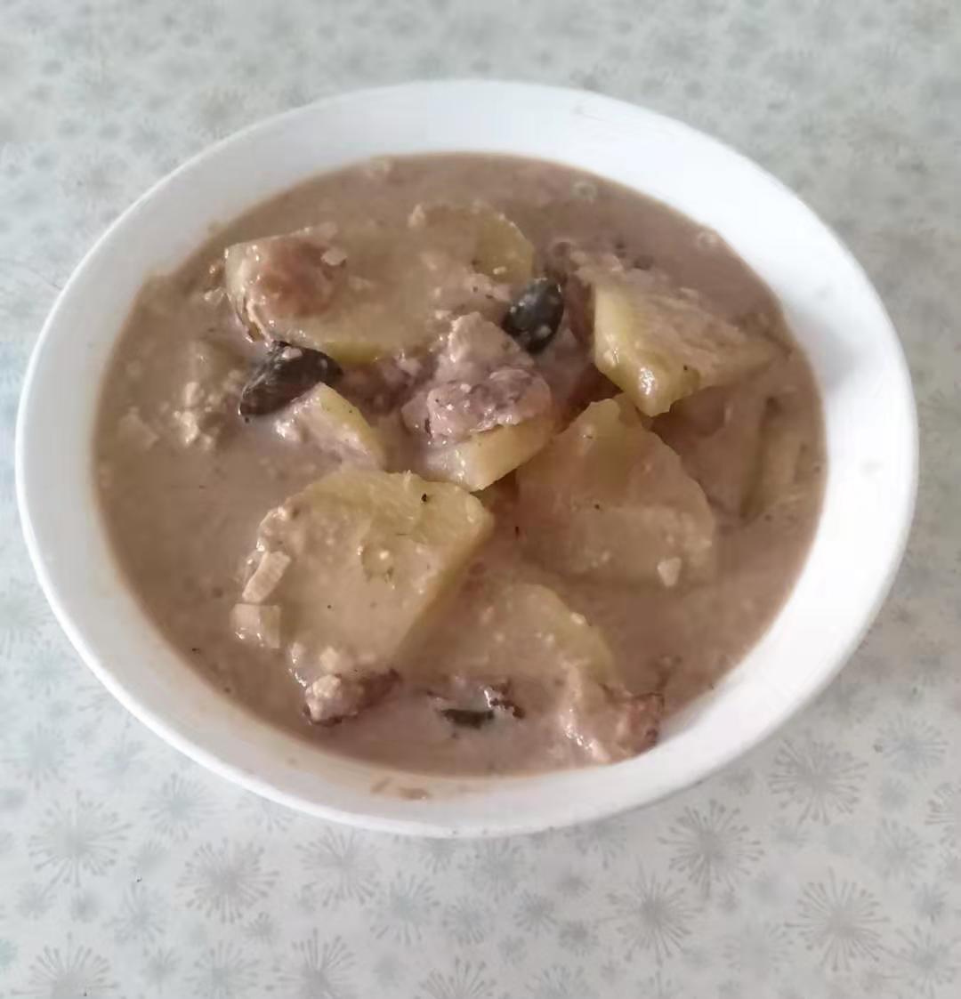 咸菜炖土豆（无油素食）的做法