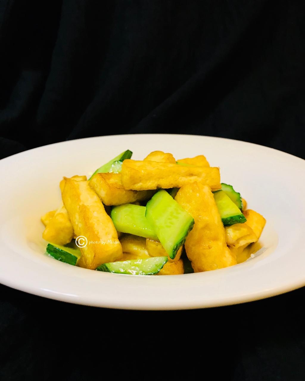 香煎豆腐--家常豆腐