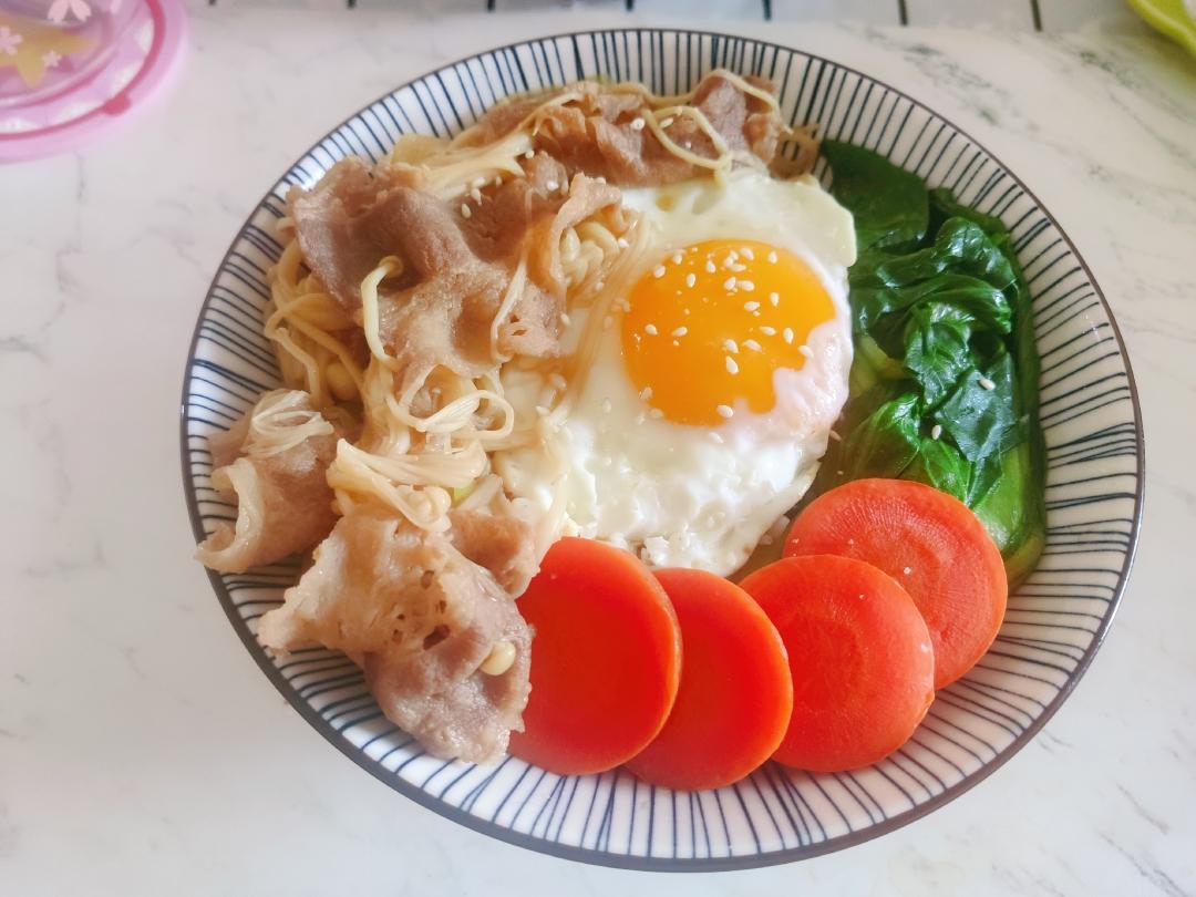 日式金针肥牛饭的做法