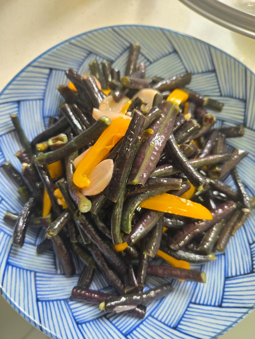 清炒紫豇豆