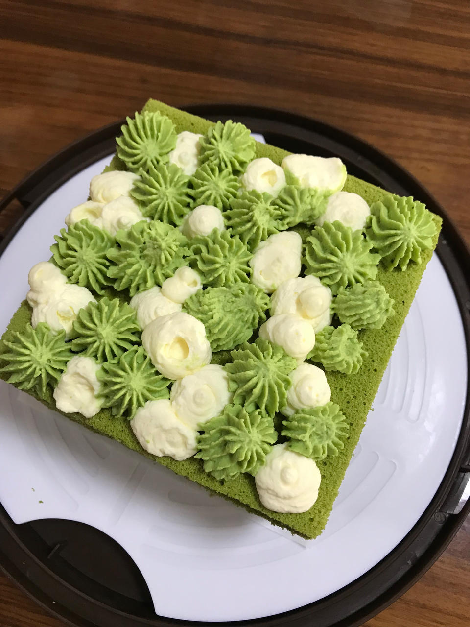 抹茶奶油蛋糕—做法简单颜值超高