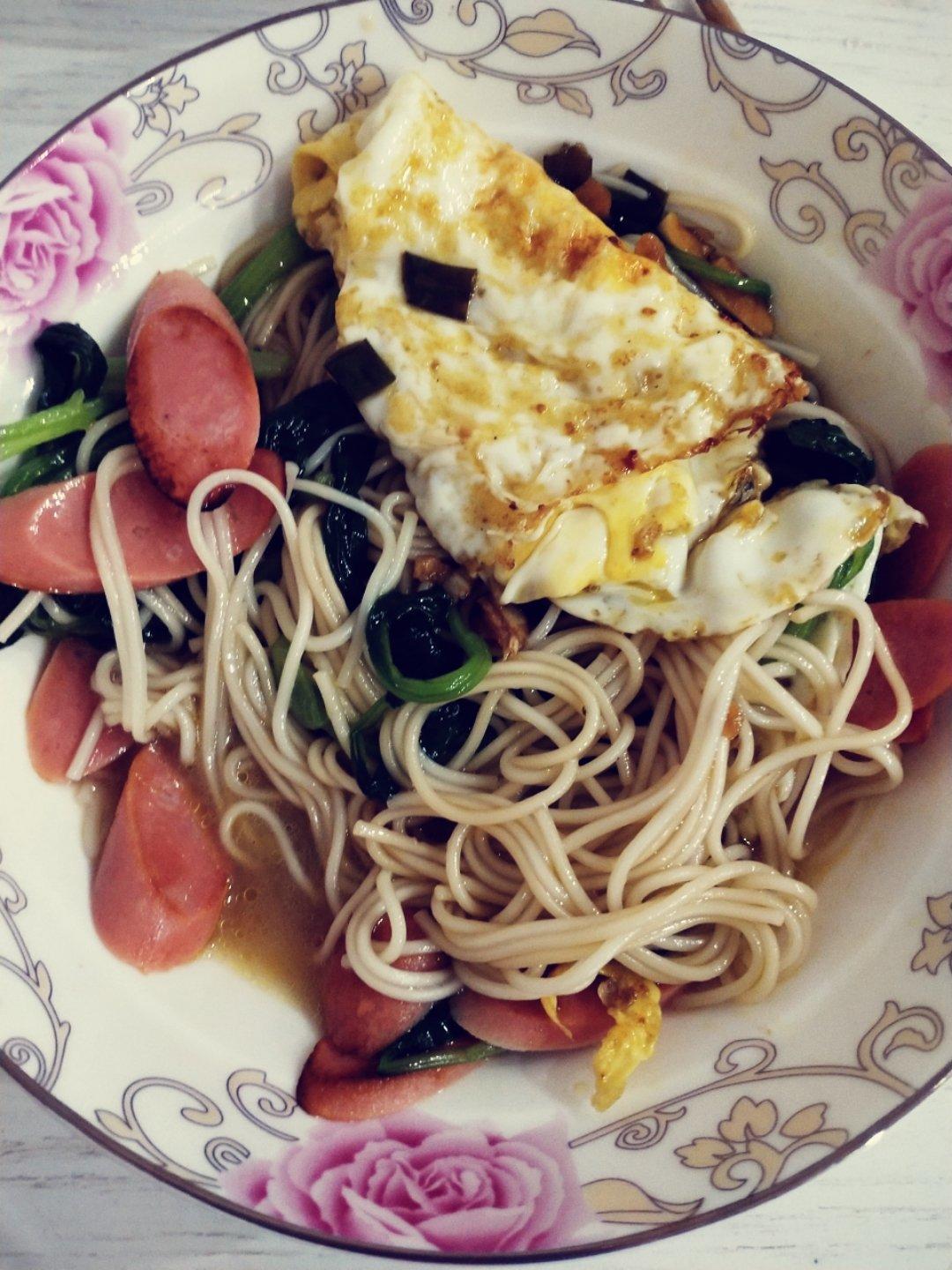 青菜鸡蛋面