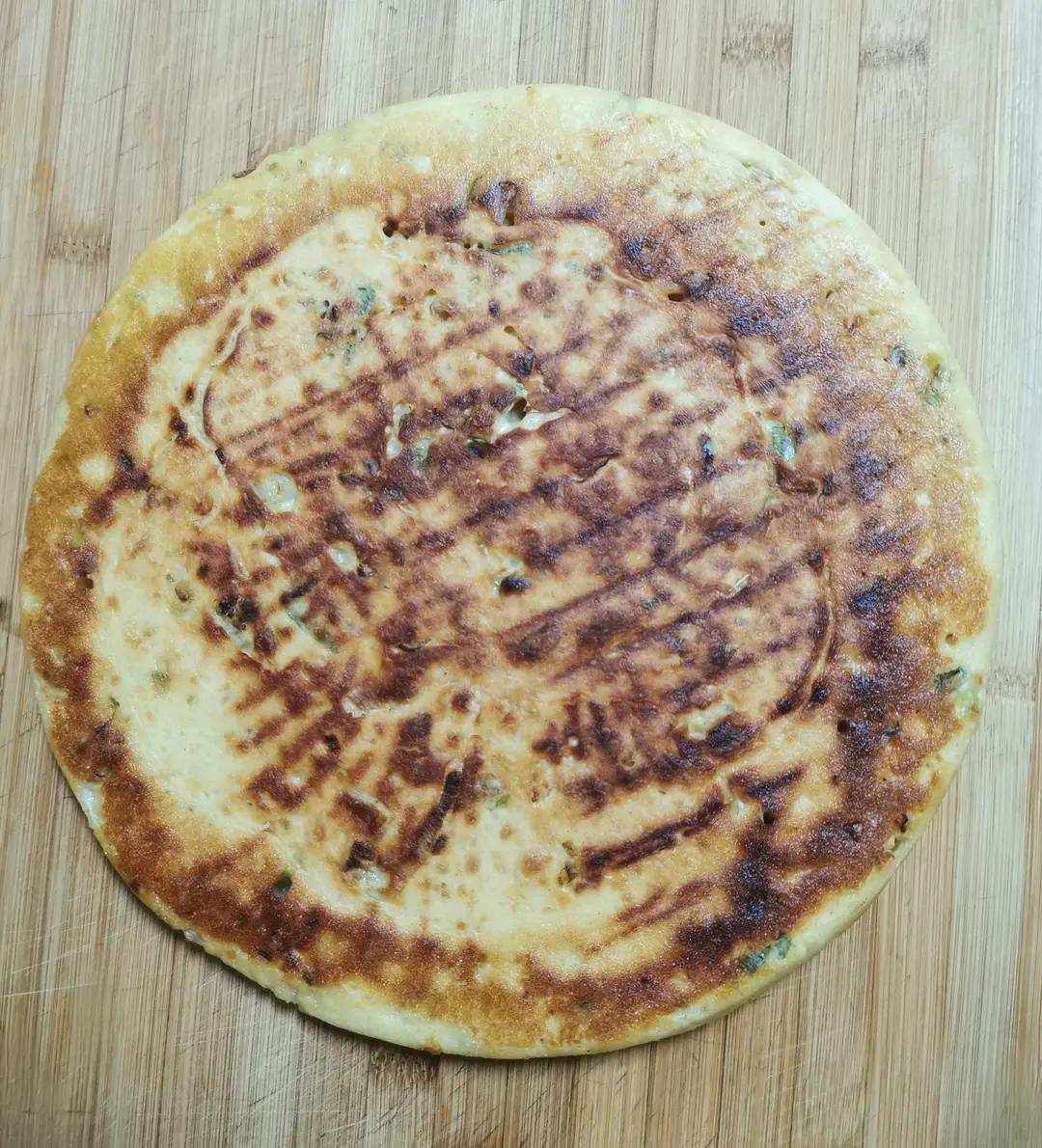 手不沾面做发面大饼