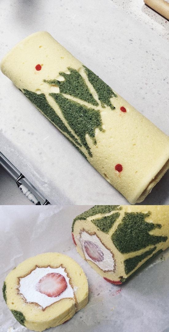 圣诞树蛋糕卷~