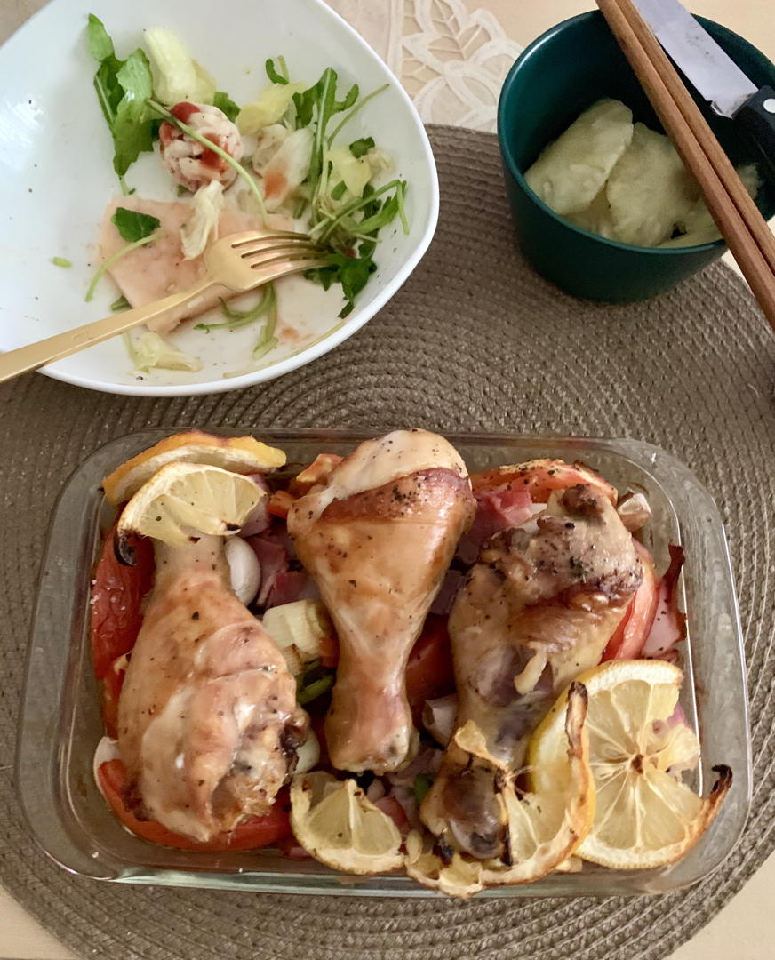 脆皮罗勒烤鸡腿