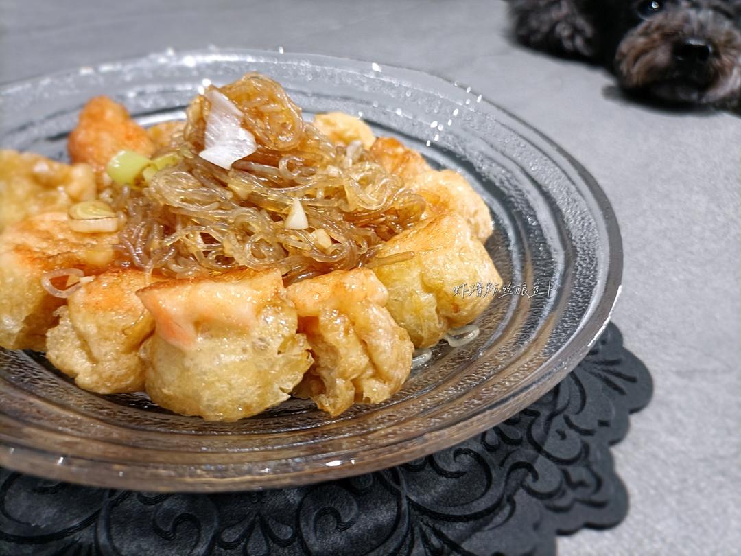 【韭香虾滑酿豆卜】