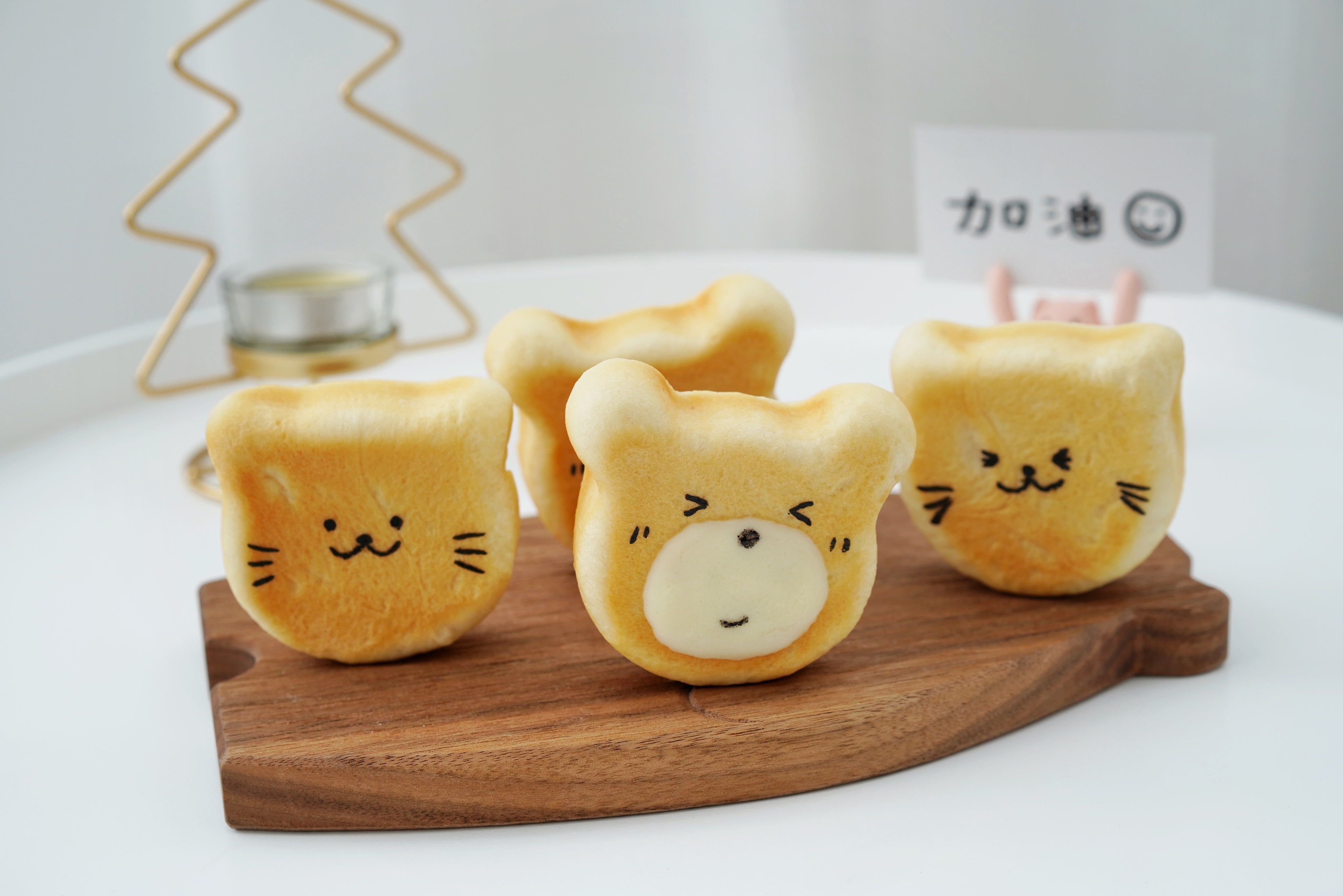 ㊙️可爱小熊小猫奶香日式小面包，哄娃神器的做法
