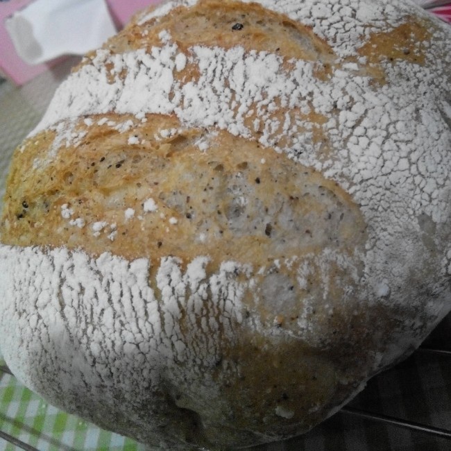 铸铁锅免揉面包