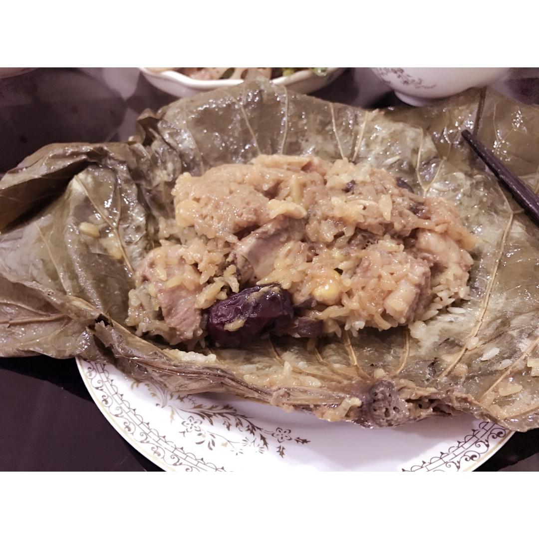 排骨栗子荷叶饭
