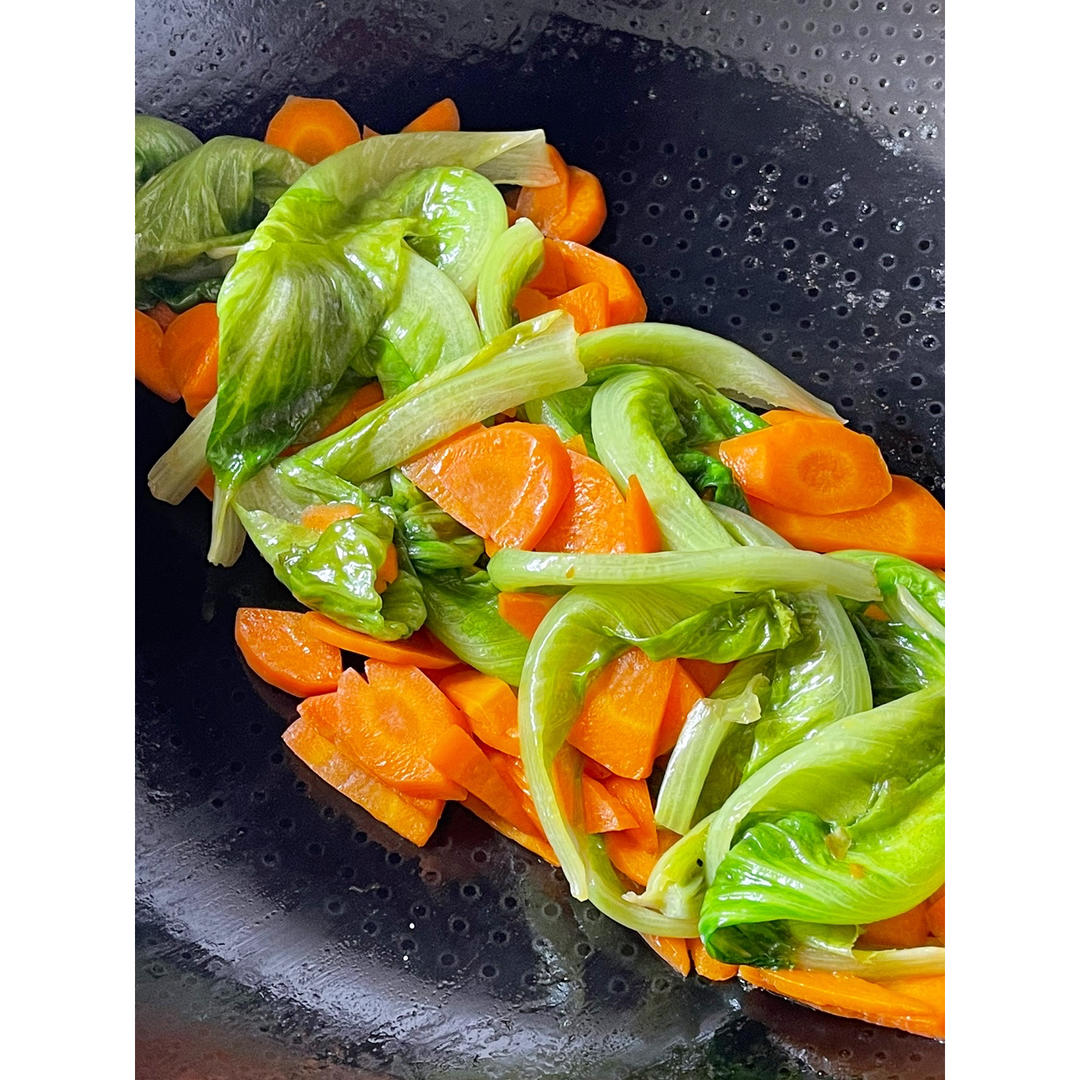 生菜炒胡萝卜