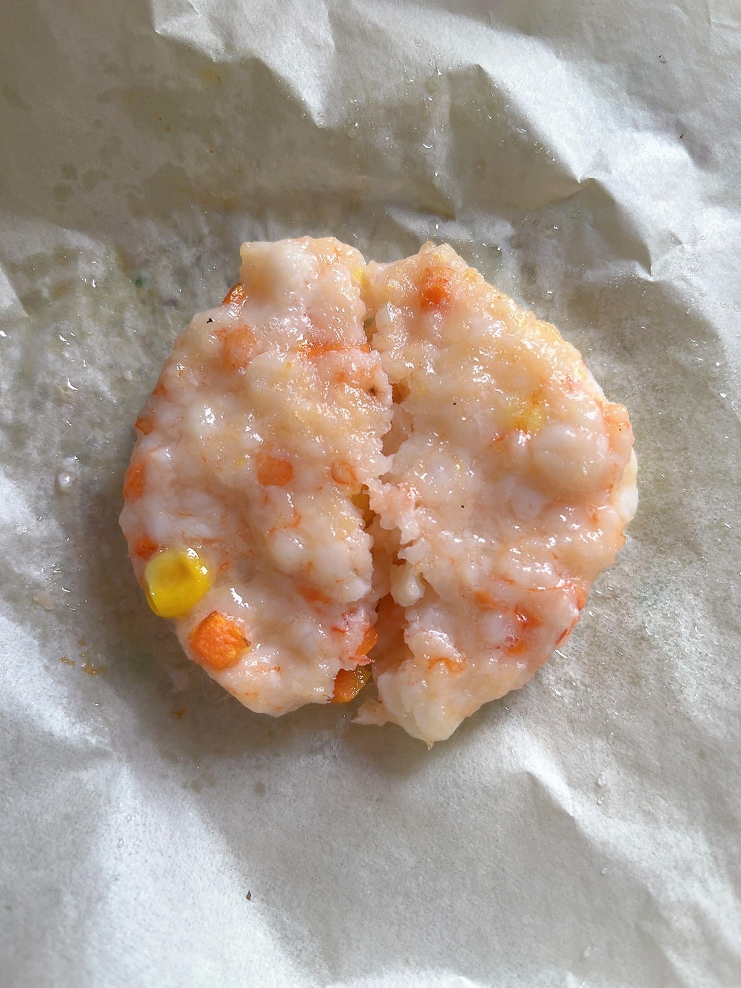 【女儿极力推荐】虾饼颗粒感玉米粒胡萝卜丁早餐搭档满口虾肉健身减脂蛋白质