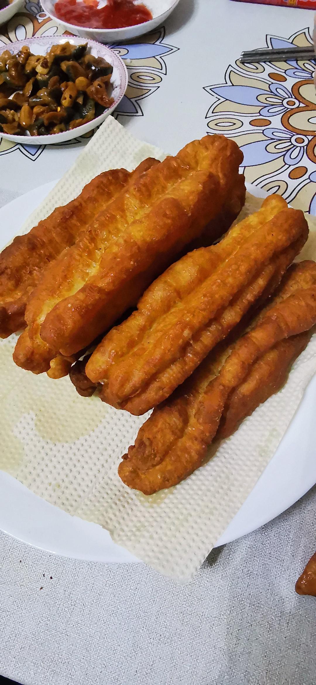自制无泡打粉油条