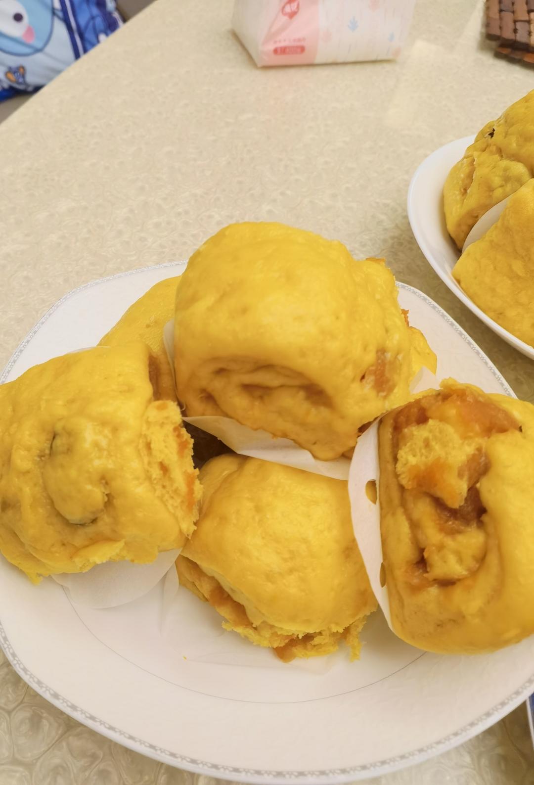 不用水和面的【南瓜馒头】