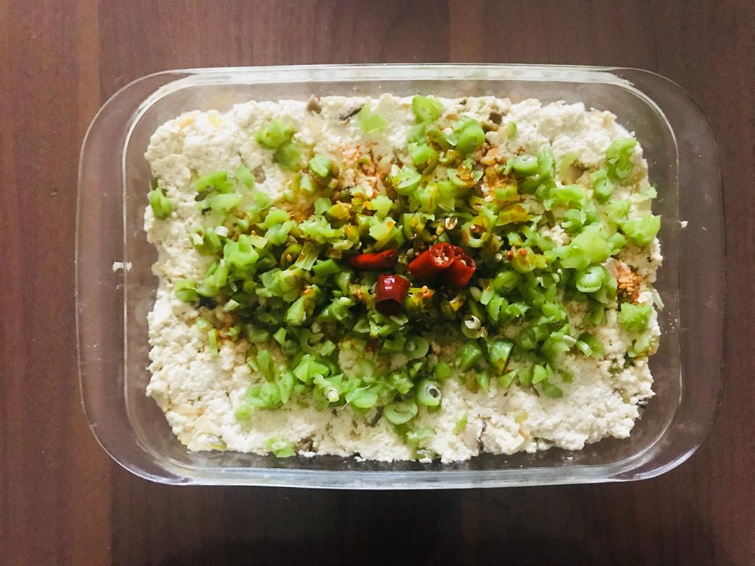 蒸豆腐饼