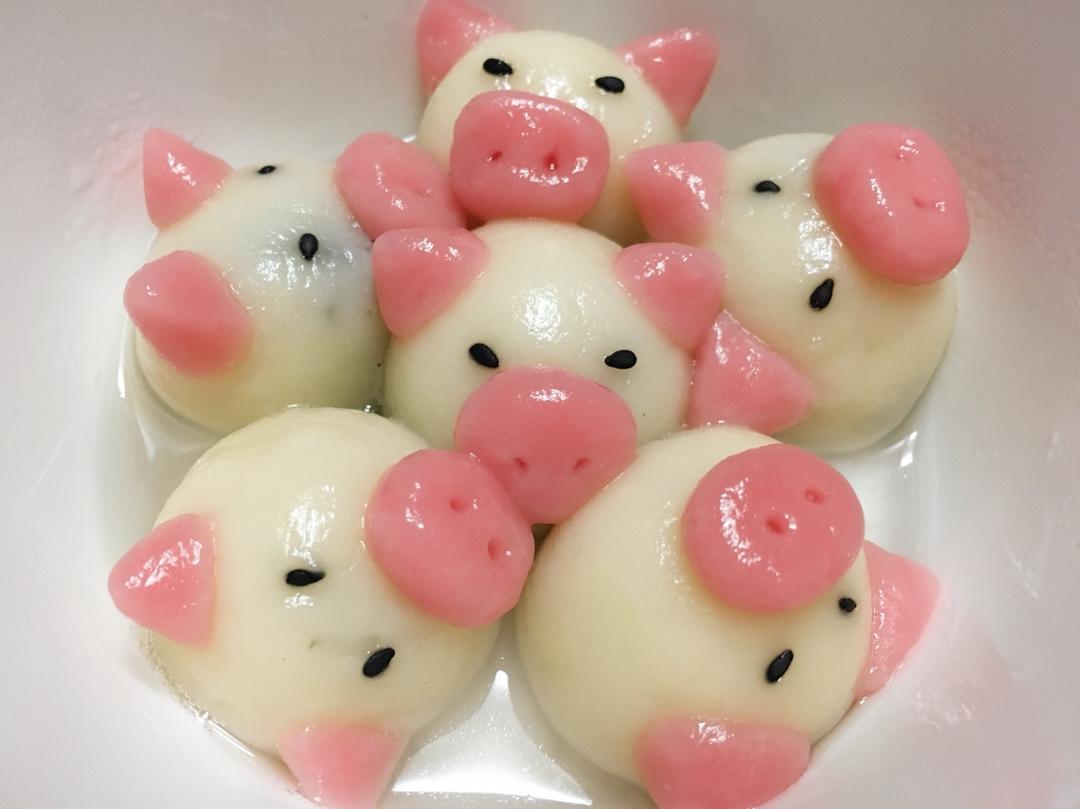 吉吉吉大厨做的小猪汤圆