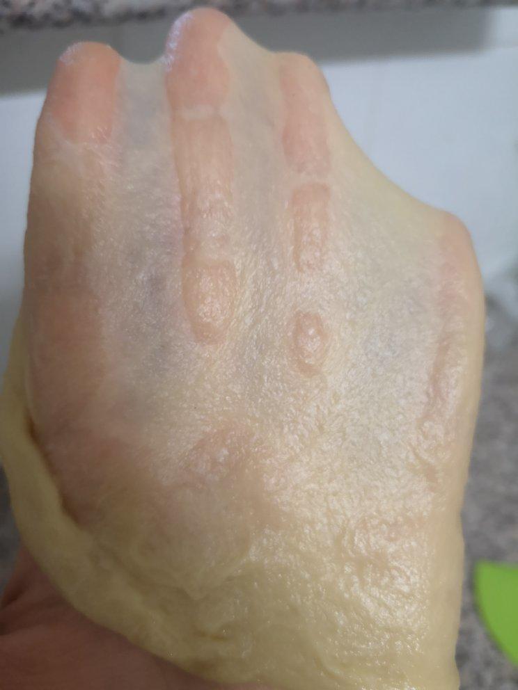 一个揉大水量烂泥吐司面团的视频